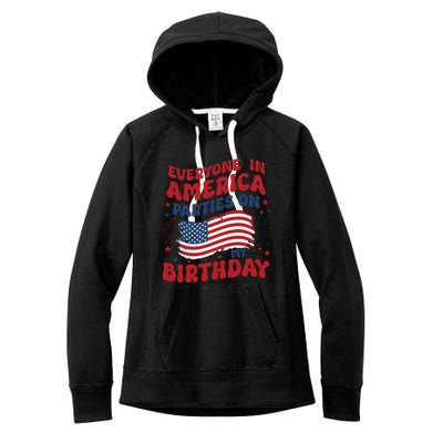 July 4th Birthday Women's Fleece Hoodie