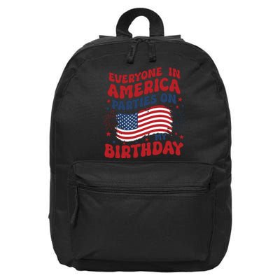 July 4th Birthday 16 in Basic Backpack