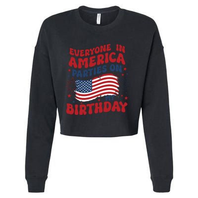 July 4th Birthday Cropped Pullover Crew