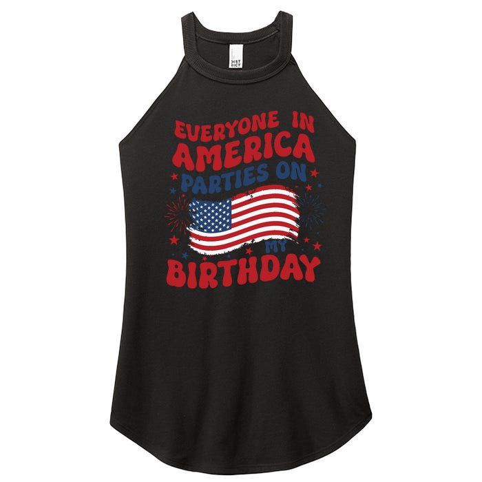 July 4th Birthday Women’s Perfect Tri Rocker Tank