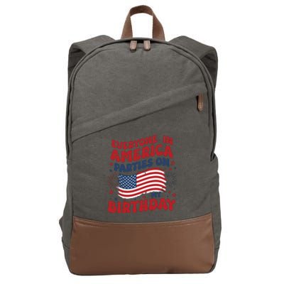 July 4th Birthday Cotton Canvas Backpack