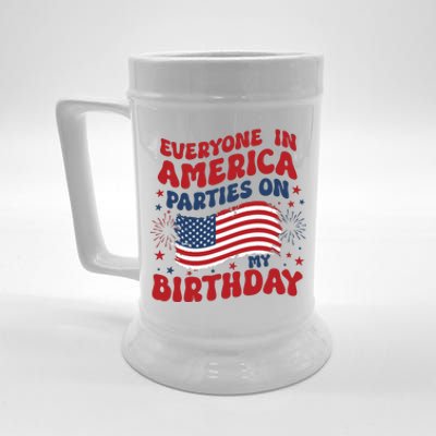 July 4th Birthday Beer Stein