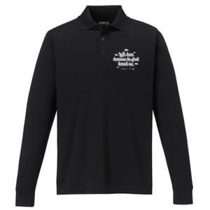 John 4:19 Bible Quote Performance Long Sleeve Polo