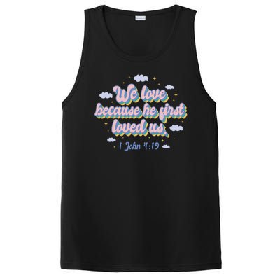 John 4:19 Bible Quote PosiCharge Competitor Tank