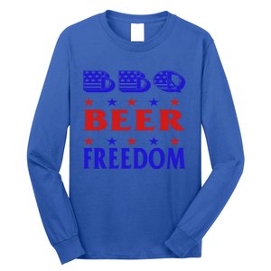 July 4 Celebrate Freedom Good Beer Great Bbq Gift Long Sleeve Shirt