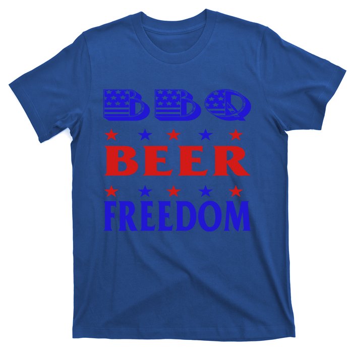 July 4 Celebrate Freedom Good Beer Great Bbq Gift T-Shirt