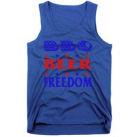 July 4 Celebrate Freedom Good Beer Great Bbq Gift Tank Top