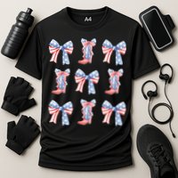 July 4th Coquette Bow America Retro Performance Shirt