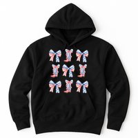 July 4th Coquette Bow America Retro Hoodie