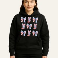 July 4th Coquette Bow America Retro Hoodie