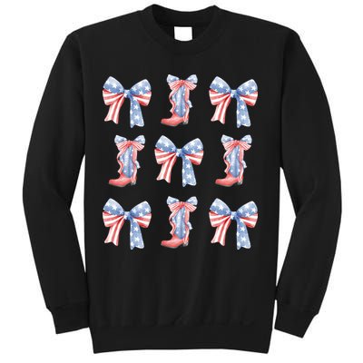 July 4th Coquette Bow America Retro Sweatshirt
