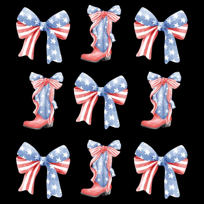 July 4th Coquette Bow America Retro Backpack