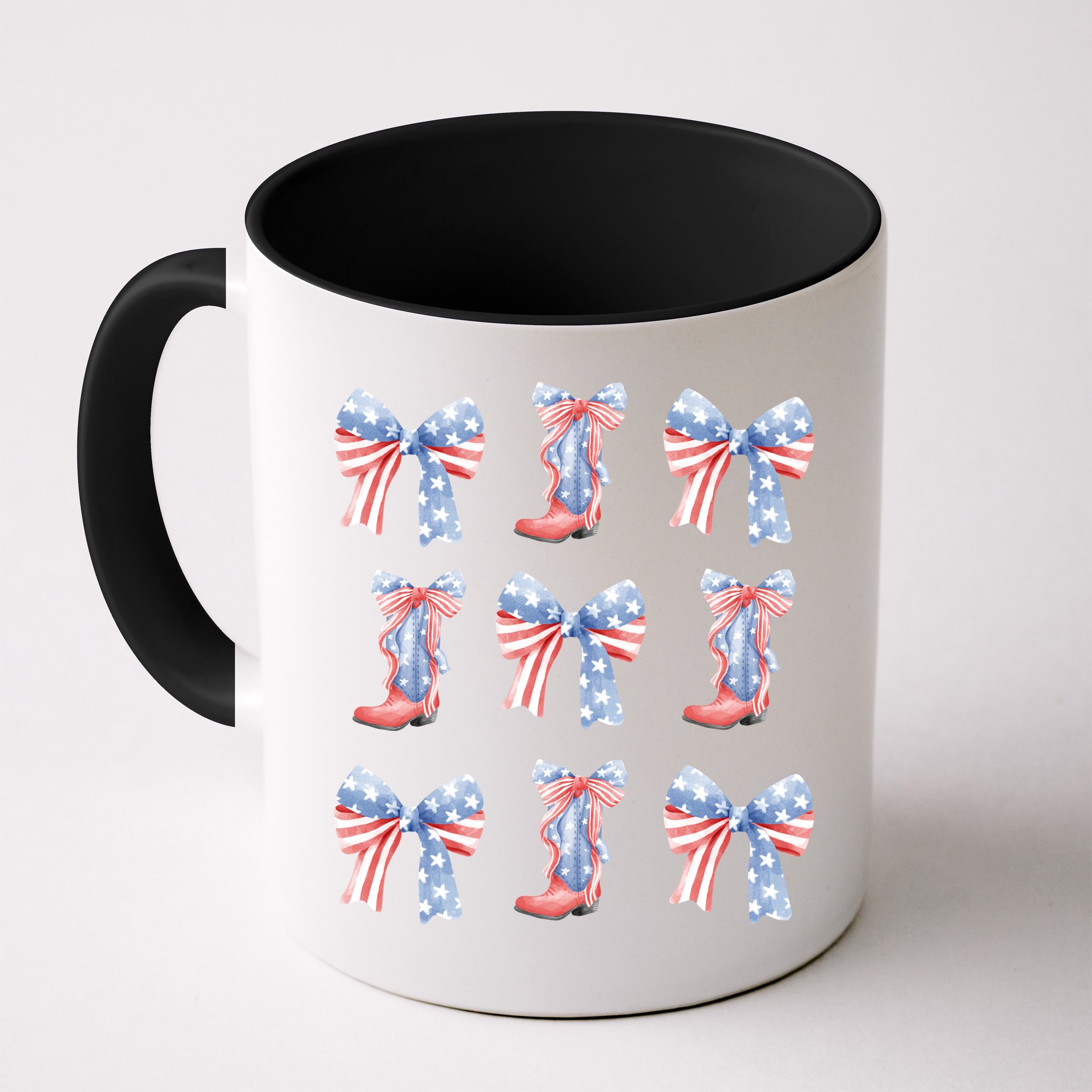 July 4th Coquette Bow America Retro Mug