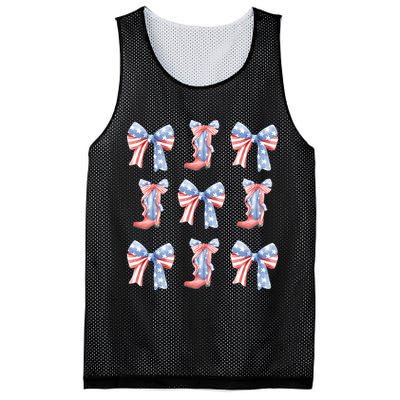 July 4th Coquette Bow America Retro Mesh Reversible Basketball Jersey Tank