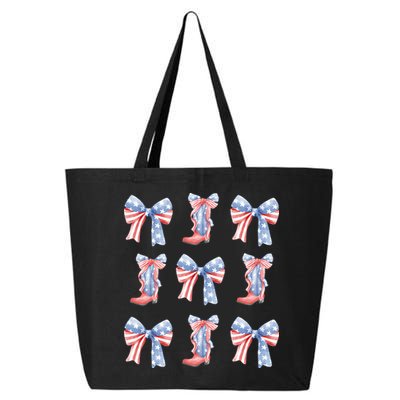 July 4th Coquette Bow America Retro 25L Jumbo Tote