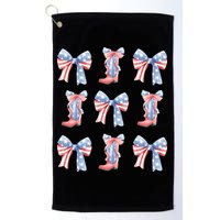 July 4th Coquette Bow America Retro Golf Towel