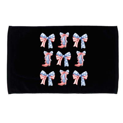 July 4th Coquette Bow America Retro Microfiber Hand Towel