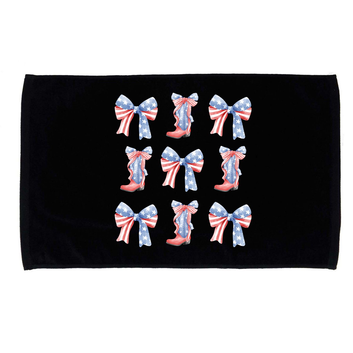 July 4th Coquette Bow America Retro Microfiber Hand Towel
