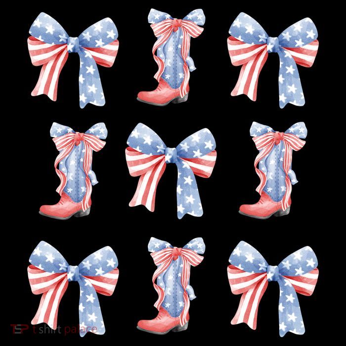July 4th Coquette Bow America Retro Zip Tote Bag