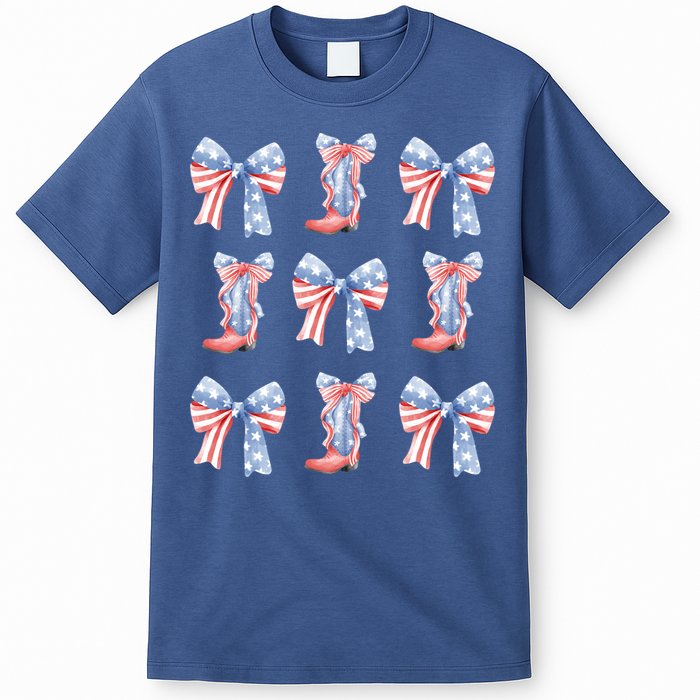 July 4th Coquette Bow America Retro T-Shirt