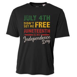 July 4th didn't set me free Juneteenth day independence Cooling Performance Crew T-Shirt