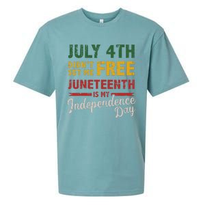 July 4th didn't set me free Juneteenth day independence Sueded Cloud Jersey T-Shirt