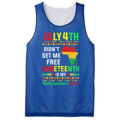 July 4th Didnt Set Me Free Junenth Is My Independence Day Gift Mesh Reversible Basketball Jersey Tank