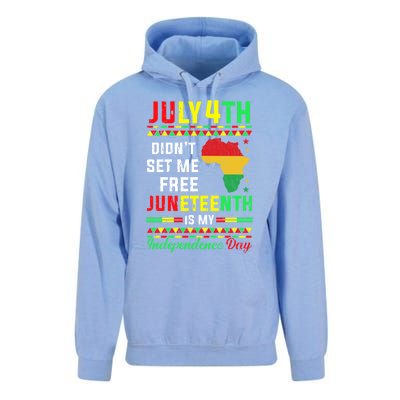 July 4th Didnt Set Me Free Junenth Is My Independence Day Gift Unisex Surf Hoodie