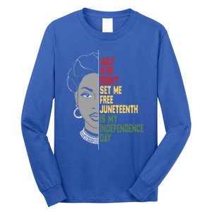 July 4th Didnt Set Me Free Junenth Is My Independence Day Cool Gift Long Sleeve Shirt