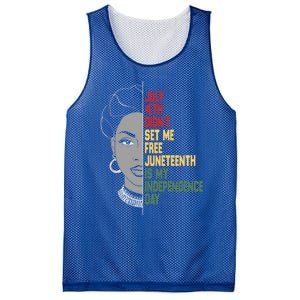 July 4th Didnt Set Me Free Junenth Is My Independence Day Cool Gift Mesh Reversible Basketball Jersey Tank