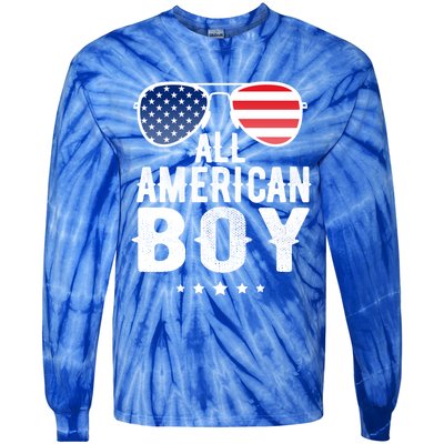 July 4th Freedom Usa Patriotic Vintage All American Gift Tie-Dye Long Sleeve Shirt