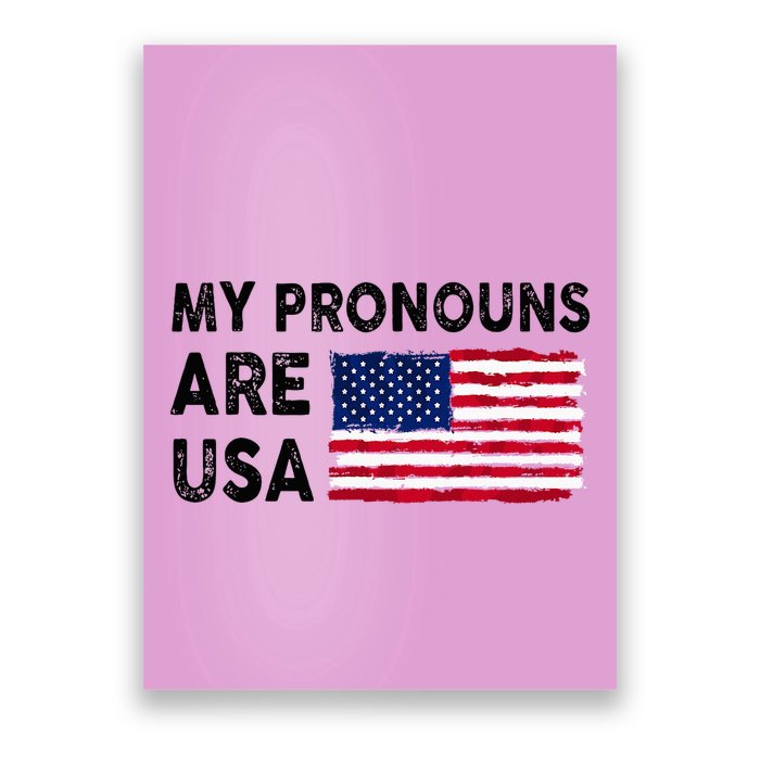 July 4th Funny My Pronouns Are Usa Poster