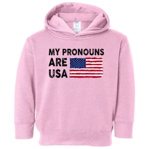 July 4th Funny My Pronouns Are Usa Toddler Hoodie