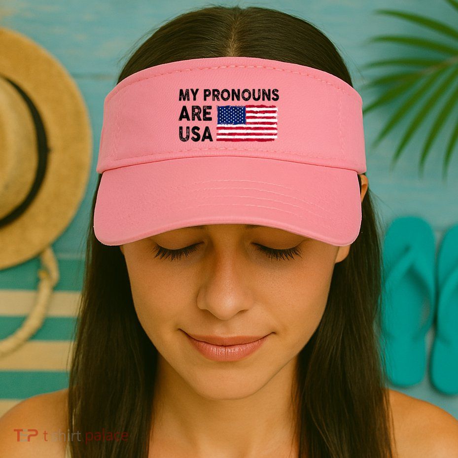 July 4th Funny My Pronouns Are Usa Visor