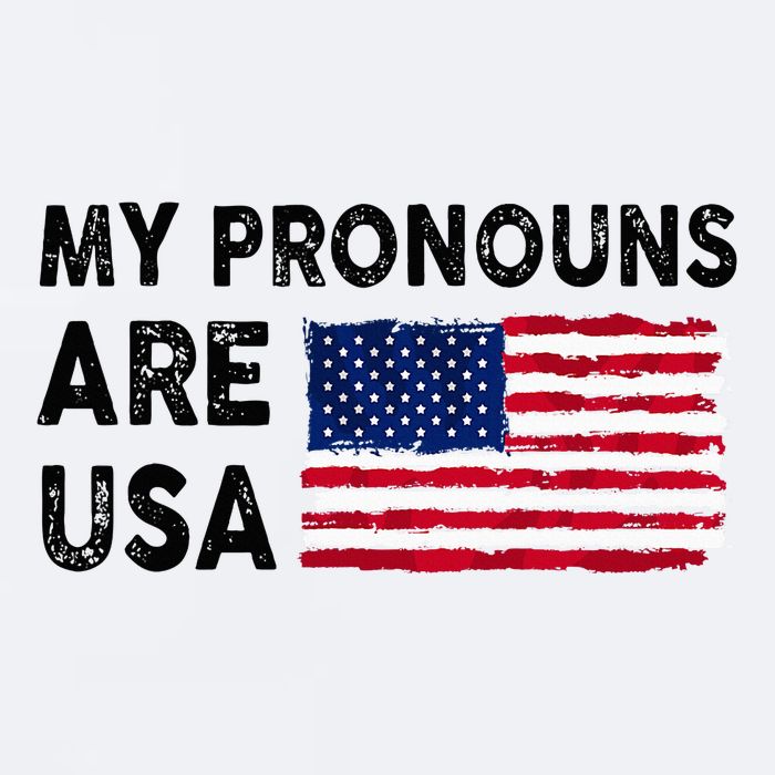 July 4th Funny My Pronouns Are Usa Sueded Cloud Jersey T-Shirt