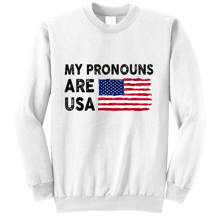 July 4th Funny My Pronouns Are Usa Sweatshirt