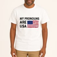 July 4th Funny My Pronouns Are Usa Tall T-Shirt