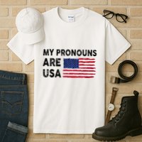 July 4th Funny My Pronouns Are Usa Tall T-Shirt