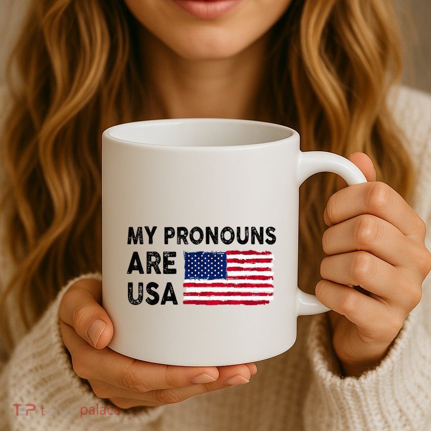 July 4th Funny My Pronouns Are Usa Mug