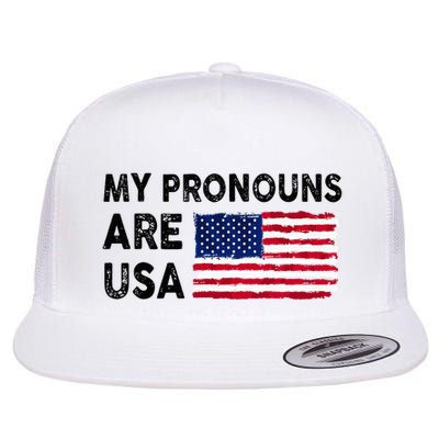 July 4th Funny My Pronouns Are Usa Flatbill Hat