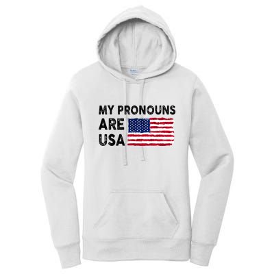 July 4th Funny My Pronouns Are Usa Women's Pullover Hoodie
