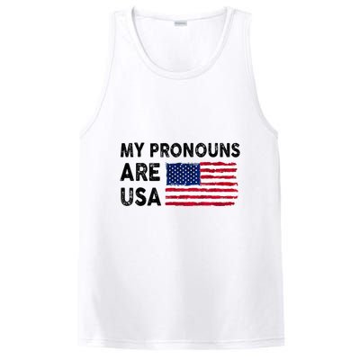 July 4th Funny My Pronouns Are Usa PosiCharge Competitor Tank