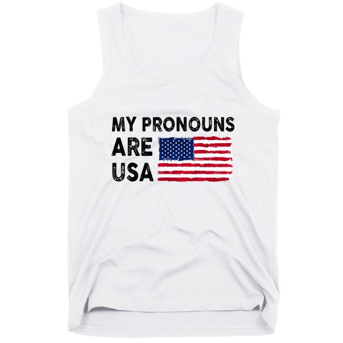 July 4th Funny My Pronouns Are Usa Tank Top