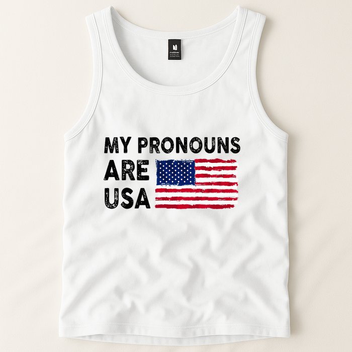 July 4th Funny My Pronouns Are Usa Tank Top