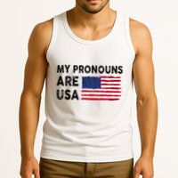 July 4th Funny My Pronouns Are Usa Tank Top