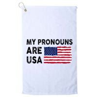 July 4th Funny My Pronouns Are Usa Golf Towel