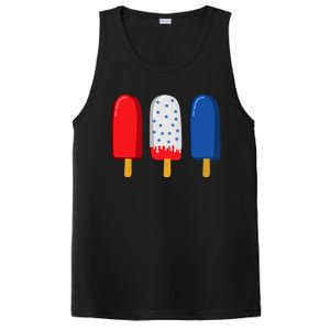 July 4th Funny Gift American Flag Popsicle Cute Gift PosiCharge Competitor Tank