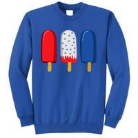 July 4th Funny Gift American Flag Popsicle Cute Gift Sweatshirt