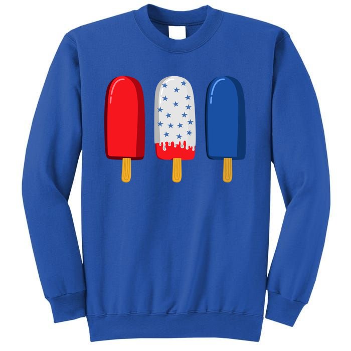 July 4th Funny Gift American Flag Popsicle Cute Gift Sweatshirt