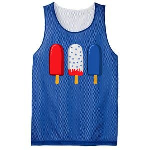 July 4th Funny Gift American Flag Popsicle Cute Gift Mesh Reversible Basketball Jersey Tank